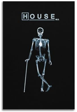 nshdahns Dr. House Poster, Wandkunst, Vintage-Kunst, Raumdekoration, ästhetisches Schlafzimmer-Poster für Schlafzimmer, 30 x 45 cm, ungerahmter Stil