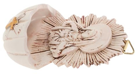 ORFOFE Catholic Water Font Resin Holy Water Font Basin Home Decor Wall Hanging 6.5 * 4 * 12cm Elegant Church Decor