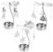 Parliky 3st Hot Swivel Kerzenhalter Drehbarer Kerzenhalter Für Weihnachten Dekoration Weihnachtsschneeflocken-kerzenhalter Teelicht-Kerzen-Wind-Charm Karussell Kerze Led Metall Silver