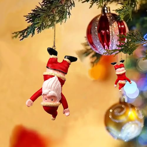 ZHNERY Christmas Ornaments Naughty Santa Decoration, Funny Secret Santa Christmas Decoration Gadget for Christmas Decorations Car Rearview Mirror Christmas Hanging Ornament Xmas Prank Gift