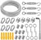 DIYLAND 3mm Drahtseil Edelstahl Set, 20m PVC-ummantelt Spanndraht Set mit Seilspanner für Kletterpflanzen, Rankhilfe, Wäscheleine, Sonnensegel Befestigung, Seilsystem, Zaun & Garten