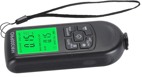 RiToEasysports Digital Coating Thickness Gauge, ABS Material, Portable Paint Layer Measurement Device with Standard Foils, Battery Powered Testing Tool for Construction and Laboratory