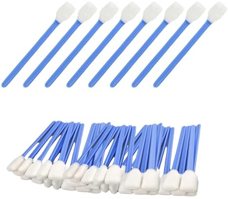 MINZHI 100 Stück Reinigungsstäbchen,Reinigung Schwamm Wattestäbchen,Reinigungstupfer,Schwamm Stäbchen,Geeignet für Mikroelektronik, optische Produkte, Laborreinigung usw. (blau)
