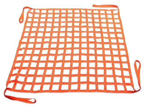 Hebe-Hebenetz, 1x1m Lastenheber Netz Polyester Ladung Hängendes Netz Frachtnetz Klein Tragfähigkeit 300 kg Lastenhebenetz Hangendes Hebenetz Gurtbandnetz für Ladungssicherung