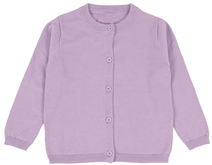 Generisch Cardigan 128 per bambini e bambine, a maniche lunghe, con bottone, maglione da ragazza, scollo rotondo, cardigan, cardigan, cardigan, lana