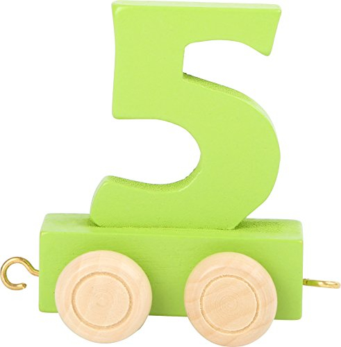 Buchstabenzug | Geburtstags Zahlen und Waggon mit Kerzenhalter | Holzeisenbahn | EbyReo? Namenszug aus Holz | personalisierbar | Geburtstag oder als Deko f?r den Geburtstagstisch (05 Zahl 5)