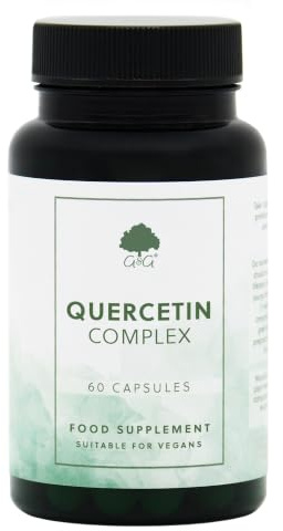 Quercetin Complex Supplement - 60 Vegan Capsules - G&G Vitamins | High Strength with Bromelain, Bioflavonoids & Vitamin C - Vegan, Kosher, Non-GMO, Antioxidant Support