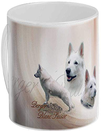 Pets-easy Mugs personnalisés chien berger blanc suisse poil long