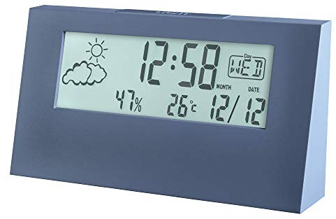 Acctim 15849 Vertex Blue alarm clock with indoor temperature