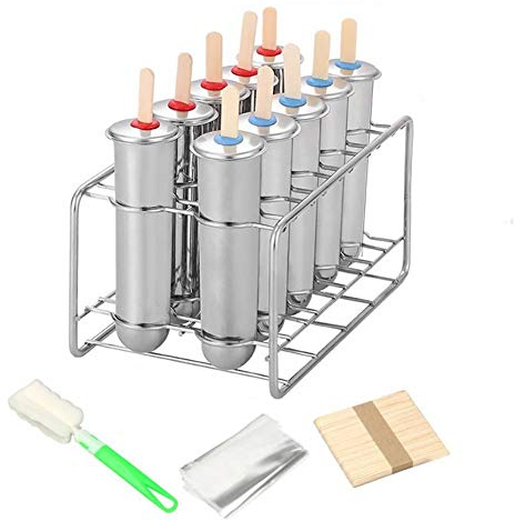 Moule À Glace en INOX sans Bpa Fruit Bébé 6/10 Moules À Crème Glacée pour La Fabrication De Crème Glacée Bricolage en Été