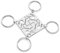 JSDDE 4pcs Silver Alloy Puzzle Friendship Keyring - Best Friend Forever Keychain for Friends