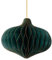 coopz Weihnachtsschmuck Weihnachtskugel Papier Anhänger Zwiebel 11 cm Christbaum Christbaumkugel, Farbe:dunkelgrün
