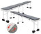 DuneDesign FILZ: 2er Set Gepolsterte Bierbankauflagen 220 cm - 2-Farbige Sitzpolster für Bierbänke 12 Bodenschoner - Polster Bierbank Auflagen Bierzeltgarnitur 220 Auflage Bierbank Polster Bankauflage
