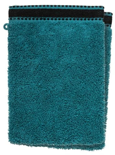 Atmosphera - Lot de 2 Gants de Toilette Joia - Coton 550 GR/m² - Bleu Canard 15x21 cm