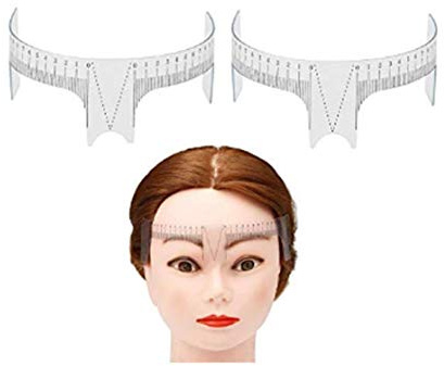 Ericotry 2 Pcs Plastic Eyebrow Ruler Tattoo Ruler Eyebrow Grooming Stencil Shaper Measure Tools For Eyebrow Stencil Positioning DIY Ruler Calipers Shaper Makeup