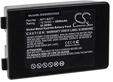 vhbw Akku Ersatz für Brady M71-BATT für Drucker Kopierer Scanner Etiketten-Drucker (2000mAh, 12V, NiMH)