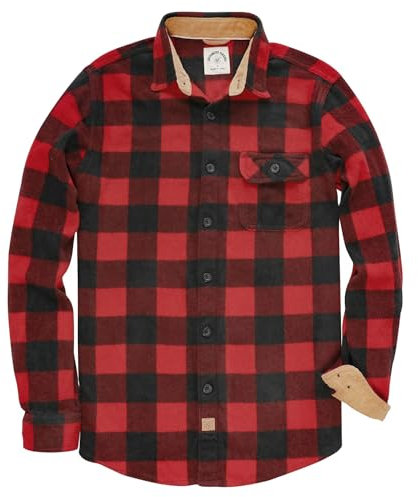 Dubinik® Chemise Homme Manches Longues Chemise Flanelle Homme Hiver 100% Polyester Regular Chemise Polaire avec Poche