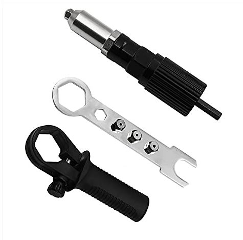 Throushine Gluckaro Professionelles Nietpistolen-Adapter-Kit Mit 4 Stk. Verschiedene Düsenschrauben(NIETGEWEHRADAPT)