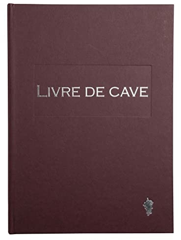 Le Dauphin - Réf. 397171D - 1 livre de cave - Extérieur et dos en toile - Format vertical A4 - Dimensions : 29,7 x 21 cm - Titre lettres argent - 96 pages blanches - Couleur bordeaux