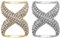 VGOL 2 Stück X-Form Strass Schal Schnalle Halstuch Halter Ring Seide Schal Verschluss Bluse Clip Wrap Klemme Schalhalter Kleidung Dekoration Zubehör für Frauen, mehrfarbig