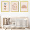You Are My Sunshine gerahmte Wandkunst, 3 Paneele, 30,5 x 40,6 cm, Herz, Regenbogen, Kinderzimmer, Boho, Kinderzimmer, Baby, Mädchen, Schlafzimmer, Dekoration für Kinderzimmer