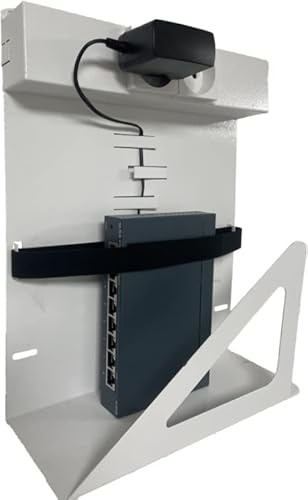 XH'system Étagère rangement box internet 250x300 mm avec 1 bloc 2 PC+T - Zone attenante