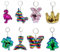 VIKSAUN 8 Stück Pailletten Schlüsselanhänger, Metall Pailletten Schlüsselanhänger Hängen Anhänger, Kids Party Favors Supplies, Verwendet für Geburtstagsfeiern, Partygeschenke, Souvenirs (8 Stück)