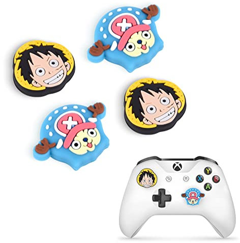 DLseego Thumbstick Kappen Grip Set Caps für PS5 PS4 Xbox 360 Xbox One Controller,Zubehör Sticks Joystick Schutz Stick Aufsätze,Anime Thema,Niedliche Thumbstick Caps Grip,4 PCS,Elch