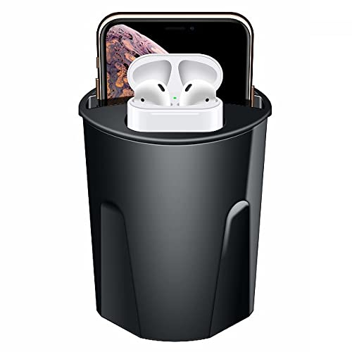 BeisDirect Qi Kabelloses Auto-Ladegerät AirpodsPro 3/2 kabelloses Laden mit 2 USB 3.0 Ladeanschlüssen für Samsung S10/S9/S8/S7/S6 für i Phone 13/12/X/8 Schnellladegerät für Auto, Handy-Ständer