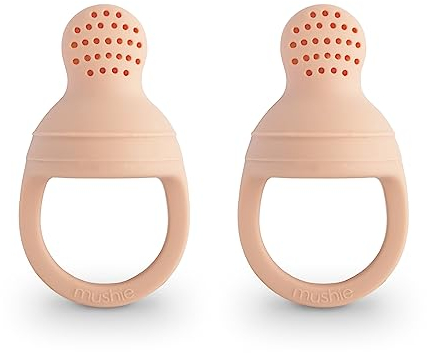 mushie Ciuccio in silicone per alimenti e frutta fresca per bambini | 6 mesi + (fard