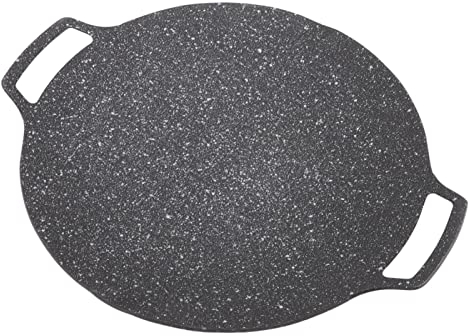 Griglia Per Barbecue Coreana Griglia Antiaderente,Piastra Per Barbecue Rotonda,Padella Per Griglia Antiaderente,Padella Per Griglia Rotonda Antiaderente Per Barbecue Coreano(Gas da 36 cm)