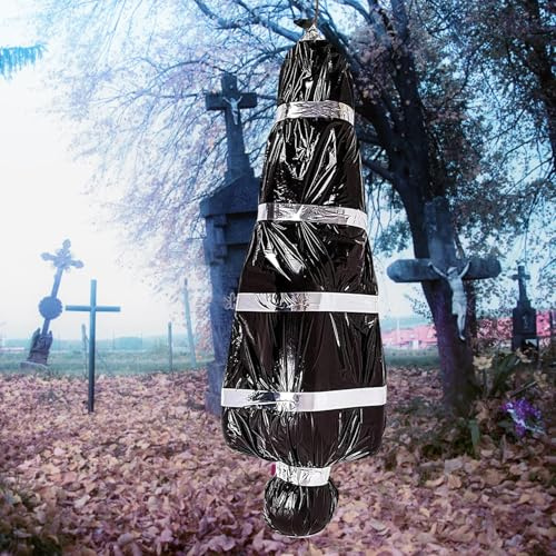 Halloween Deko Leichensack Requisiten 150cm Aufblasbar Blutiger Körper Deko | Halloween Leichensack Set,Gruselige Hängende Leiche Halloween Dekoration Requisiten für Tote Opfer Spukhaus Deko
