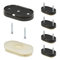 Wagner QuickClick® Filzgleiter Möbelgleiter Stuhlgleiter 4er-Set zum Anschrauben - 4X Basis + 8X Schraube+Gleiteinsatz austauschbar - Wollfilz Soft - 35 x 20 mm - Made in DE - 15783200