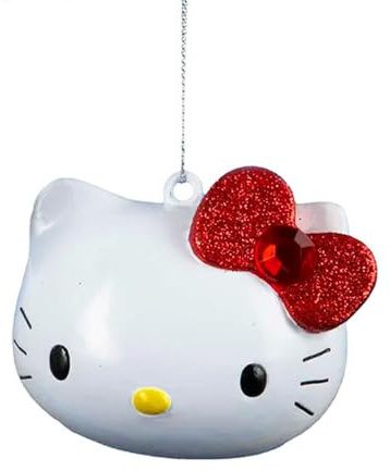 Hello Kitty Weihnachtsdekoration, offizielles Lizenzprodukt, rote Haarschleife, Weihnachtsbaumschmuck, Andenken