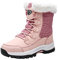 Stivali Da Neve Donna Inverno, All'aperto Per Le Donne Stivaletti Alti Punta Tonda Calda Comfort Grande Larghezza Pantofole Impermeabili Antiscivolo Foderate In Pelliccia Scarpe, rosa, 41 EU