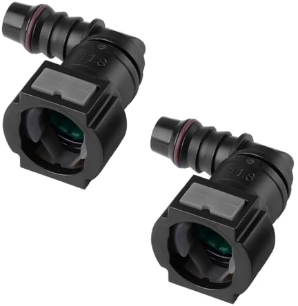 JNNJ 2 Pièces Raccord Rapide Conduite Carburant, Conduite Carburant Coupleur Tuyau, Véhicule Conduite Carburant Connecteur Connexion Dégagement Rapide, Voiture Accessoires pour Plupart Voitures