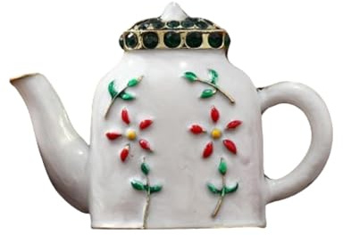 Cute Teapot Brooch, Vintage Style Enamel Pin for Women in a Gift Bag