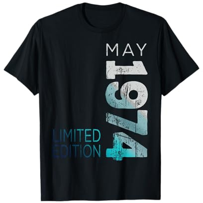 Mai 1974 Limited Edition Retro 1974 Vintage Year 1974 T-Shirt