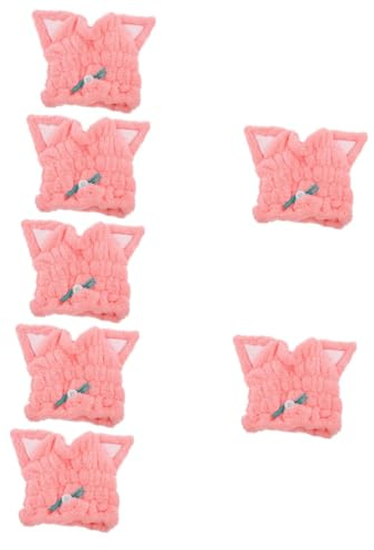 FRCOLOR 7 panni in microfibra per capelli asciutti, per capelli in microfibra, per asciugacapelli, panno in microfibra, fibra superfine, signorina un bagno, asciugamano asciutto rosa
