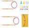 Knitiss Circular Knitting Needles Set 10.0mm,12.0mm,Beech Wood Round Knitting Needles with Cable 30(78cm)