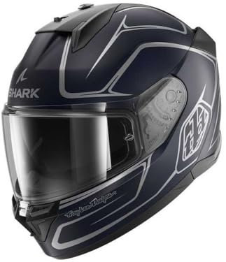 SHARK Unisex D-SKWAL 3 Drone BSB Integraler Motorradhelm, Blue Silver Blue, L