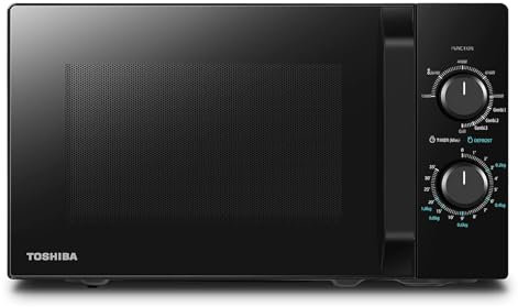 Toshiba MW2-MG20P(BK) Horno Microondas 20 L, Grill 800W/1000W, con Crispy Grill y Función de Cocción Combinada, 9 Niveles de Potencia, Bombilla LED, Fácil Descongelación, Negro