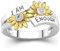 BISONBLUE Ring Ringe Dame Frauen Herren Fingerring Verlobungsring Eheringe 925 925 Sonnenblumenring I Am Enough Modischer Zweifarbiger Damenring 7Silberfarben