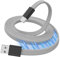 Magtame USB A to USB C Cable,5ft Flat Magnetic Charging Cable, Coiled USB C Cable, Retractable Type C Fast Charging Cable, Flexible USB C Cord Compatible for iPhone 15 Pro Max,Samsung,Pad, Silver