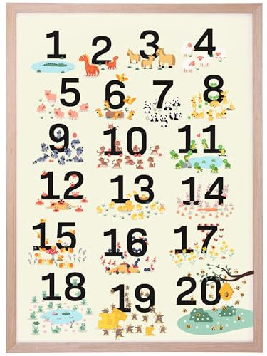 Gumpie ABC Poster für Kinder Bundle mit Einfach Zahlen lernen von 1-20 Made in Germany | Kinderleicht schreiben lernen | Buchstaben schreiben lernen | Rechnen lernen 1. klasse (Zahlenposter)