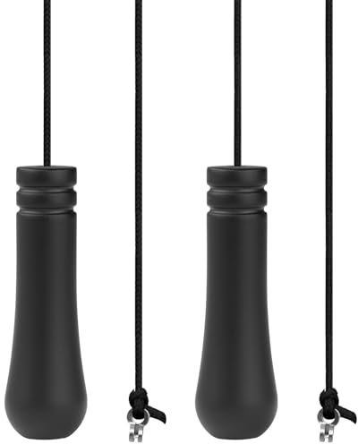 2 Pieces Bathroom Light Pull Cord Handle Chrome with 150cm Cord Connector Light Pull Chain Extension Replacement Weighted Cord Pull Ends for Bathroom Toilet Light Ceiling Light Fan Switch - Black