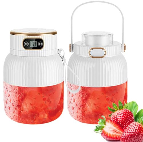 Portable Blender For Shakes And Smoothies 600ml, Food Processor With Digital Display, Rechargeable Personal Fruity Bullet Mini, Perfect For Travel, Gym,