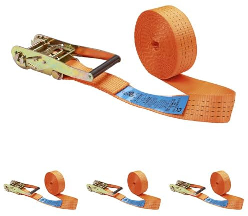 Kerbl Ratschenzurrgurt 1-TLG. orange 50mm/6m, 2000/4000kg (Packung mit 4)