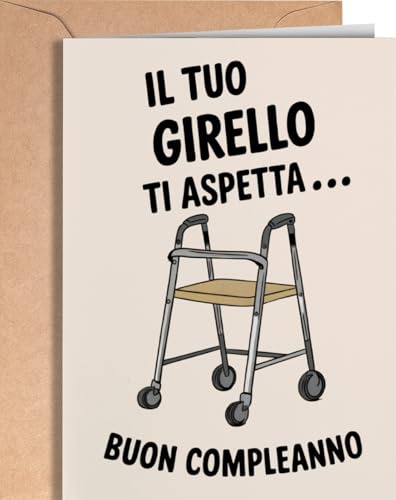 Biglietto Auguri Compleanno - Biglietto Compleanno Donna, Uomo - Per Lui, Per Lei 18, 30, 40, 50 60 anni - Biglietto Auguri Compleanno per Ragazza, Ragazzo - Buon Compleanno - Greeting Girello EU 79