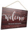 Zerodeko Signe de bienvenue en bois de mariée les poules invités faire la fête mariage pour décorations de fête de mariage panneaux directionnels de mariage accueillir corde de